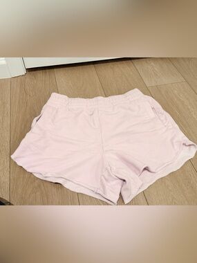 aerie Light Purple Elastic-Waist Terry Shorts